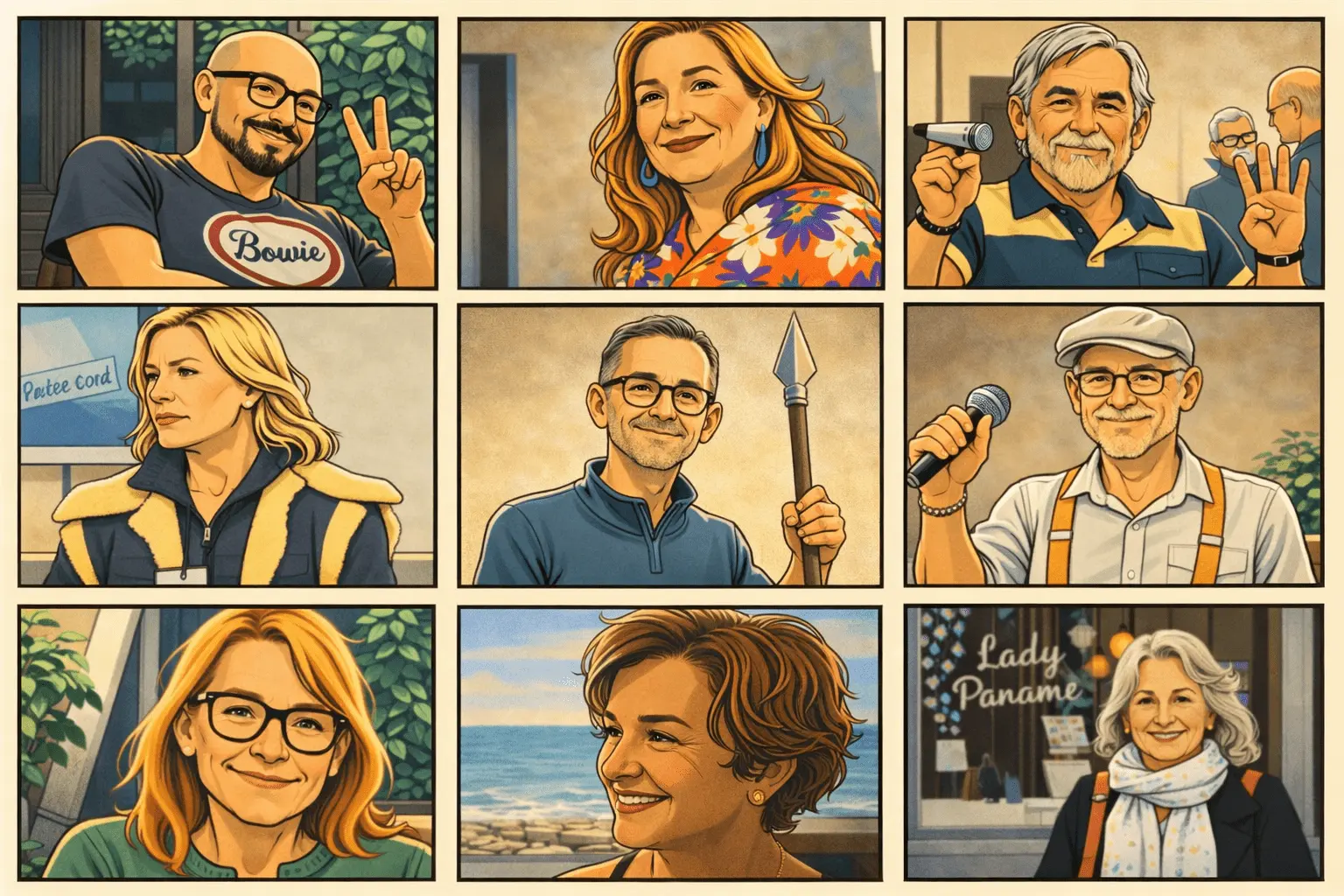 visuel IA pour association planche éditoriale portraits copropriétaires COPPEC Aix-en-Provence